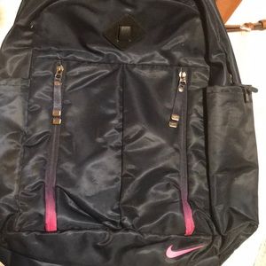 Nike navy and pink backpack